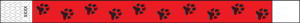 Tracks Neon Red Tyvek Wristbands