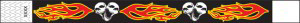 Black Flames & Skulls Tyvek Wristbands