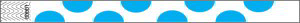 Half-Circle Neon Blue Tyvek Wristbands